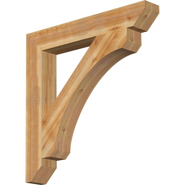 Ekena Millwork Legacy Slat Rough Sawn Bracket, Western Red Cedar, 6"W x 42"D x 42"H BKT06X42X42LEC06RWR - main